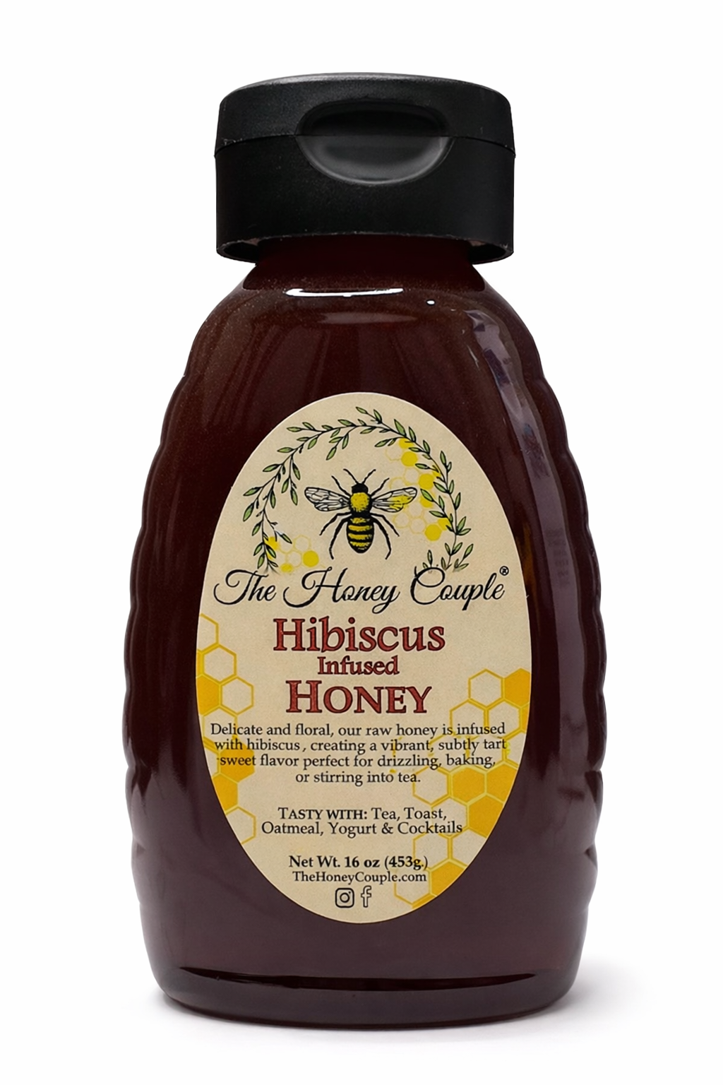 Hibiscus Infused Honey: 2oz