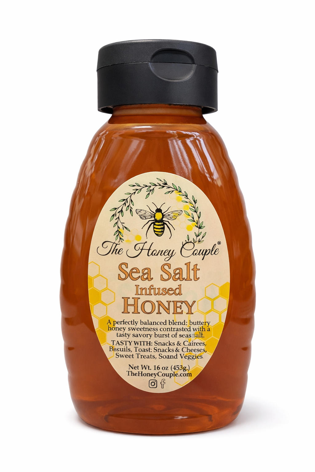 Sea Salt Infused Honey: 16oz